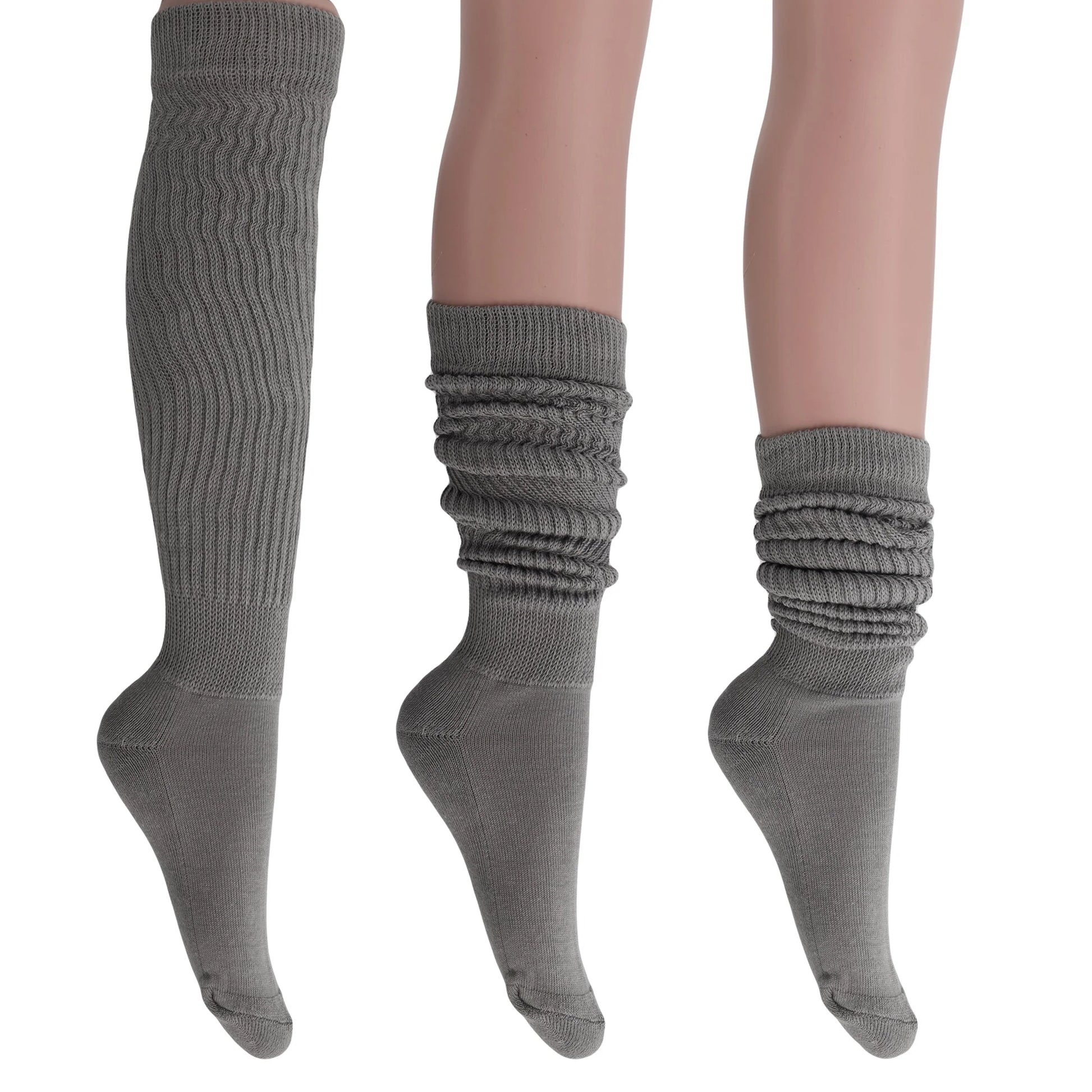 Women'S Extra Long Heavy Slouch Socks – 6 Pairs, Size 9-11 | Soft Cotton, Retro & Versatile
