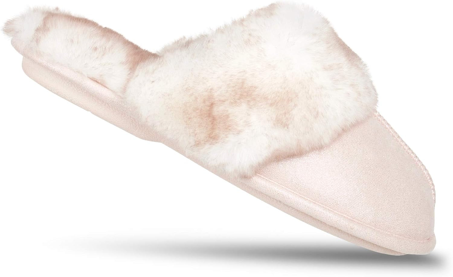 Women'S Comfy Faux Fur House Slipper Slip-On Scuff Memory Foam Soft Plush Lining