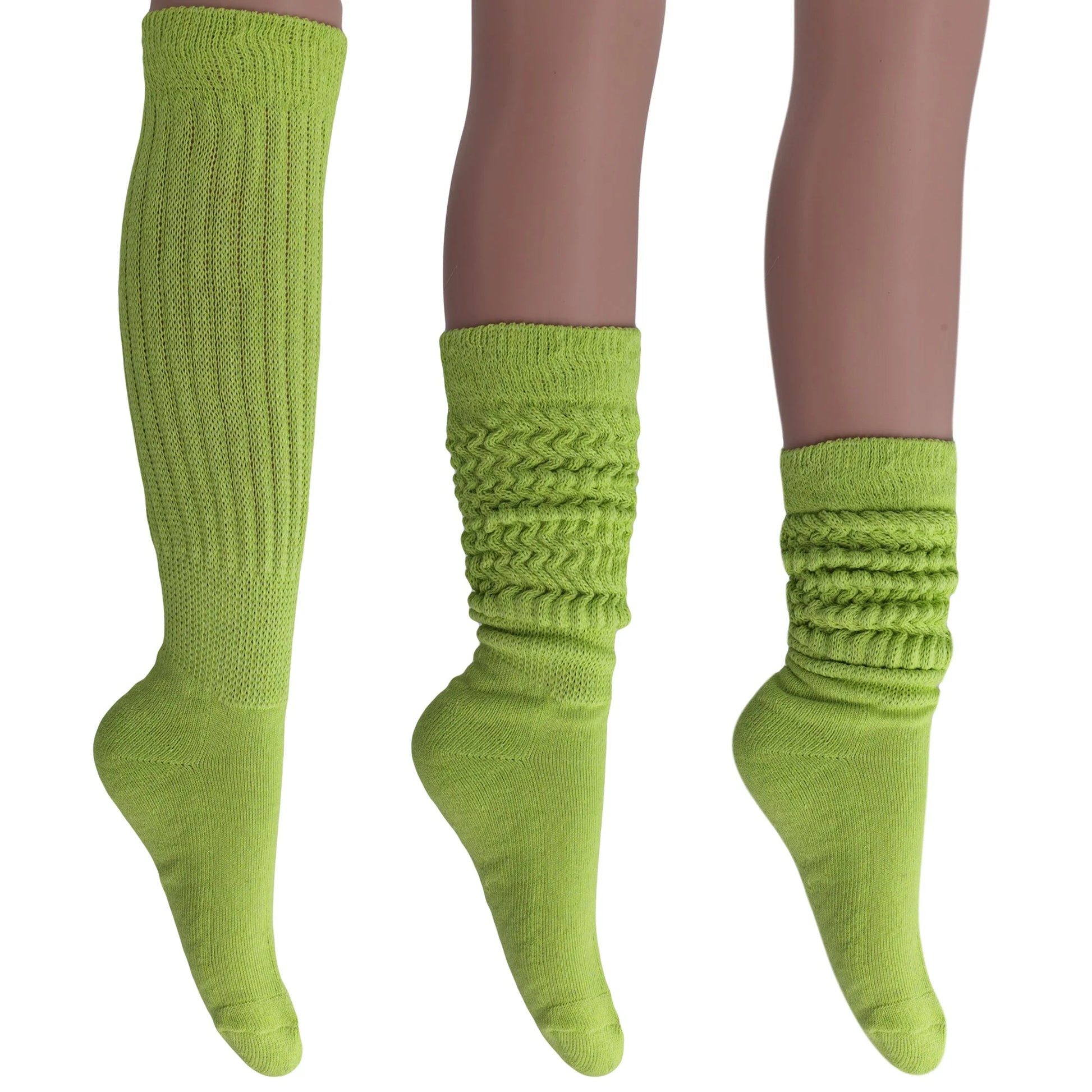 Women'S Extra Long Heavy Slouch Socks – 6 Pairs, Size 9-11 | Soft Cotton, Retro & Versatile