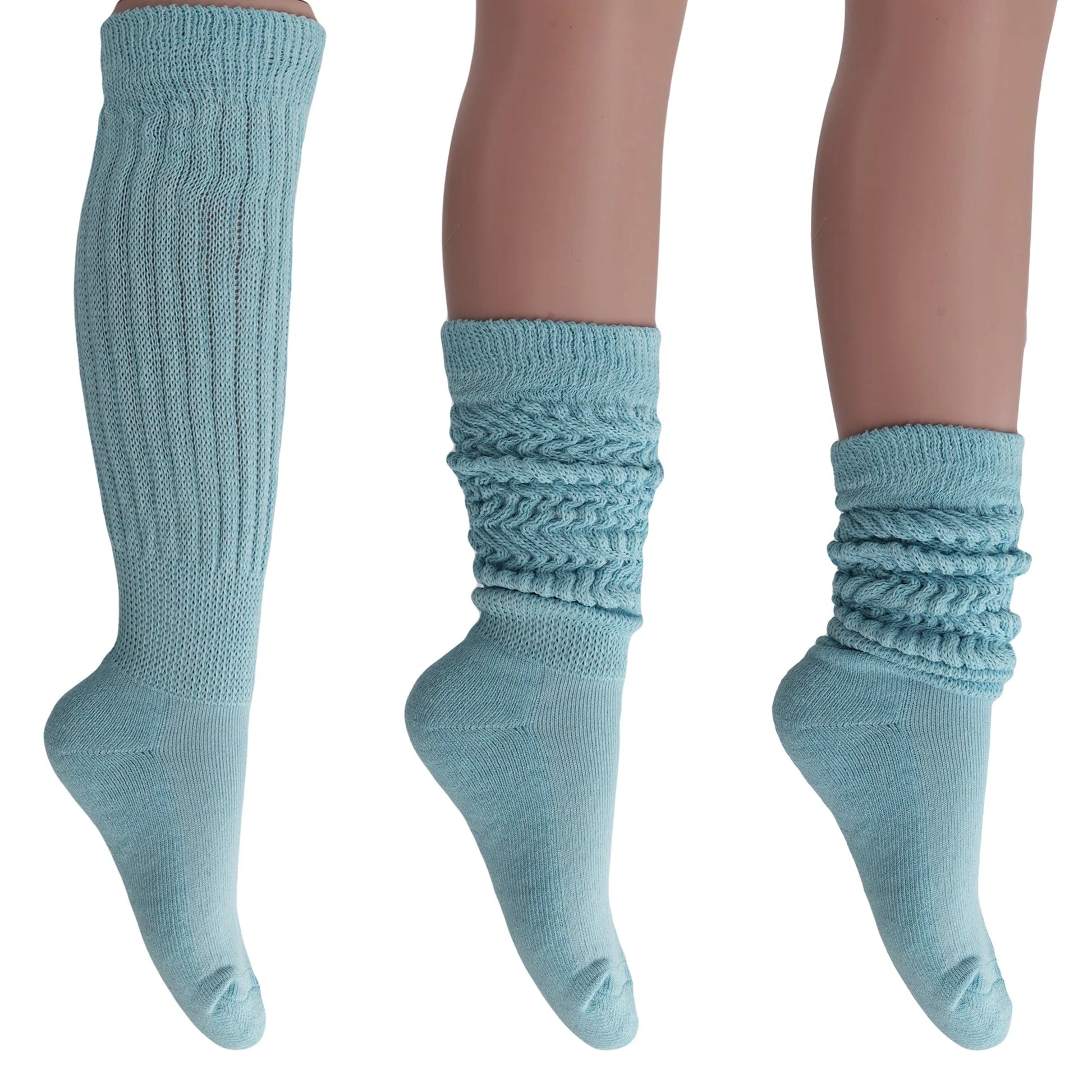 Women'S Extra Long Heavy Slouch Socks – 6 Pairs, Size 9-11 | Soft Cotton, Retro & Versatile