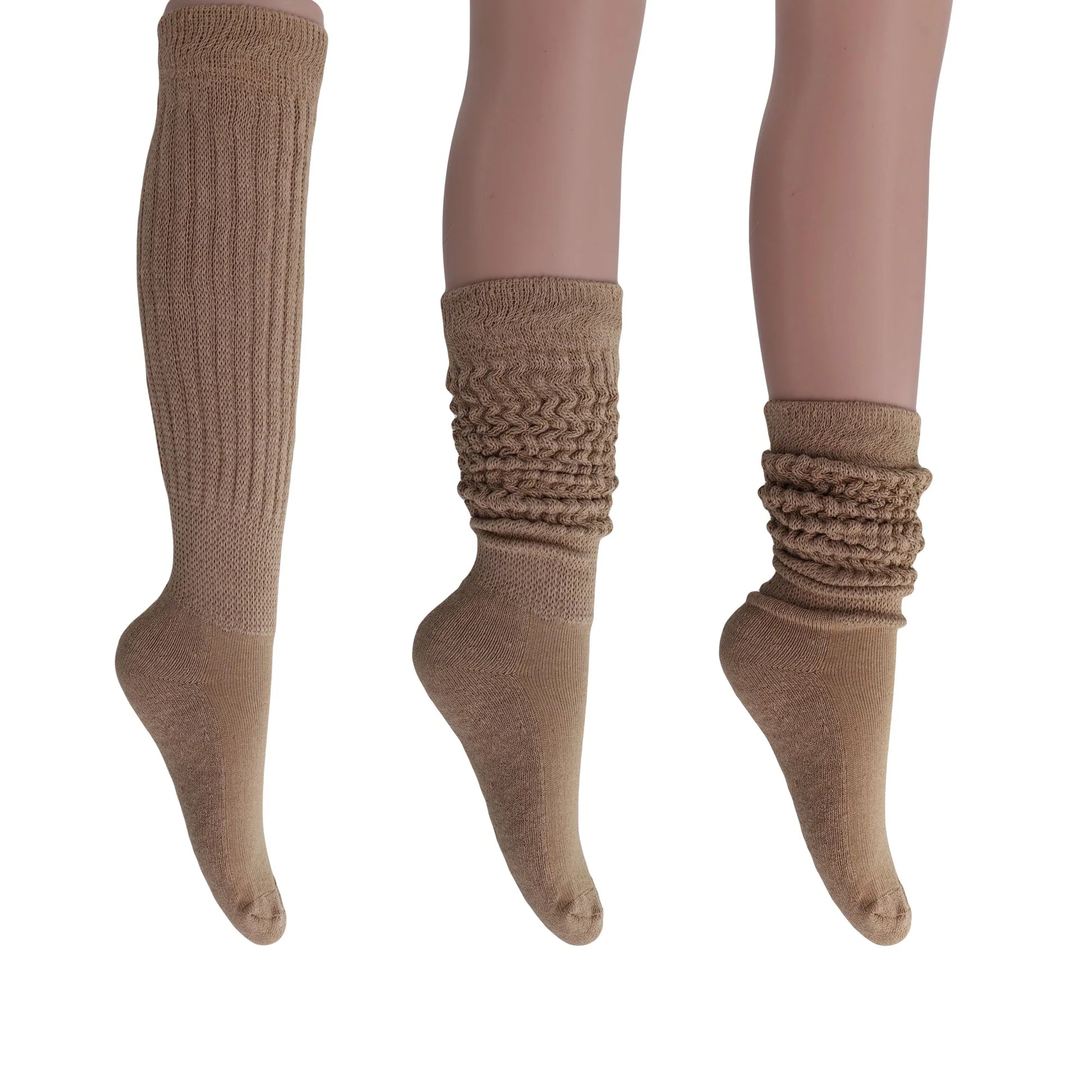 Women'S Extra Long Heavy Slouch Socks – 6 Pairs, Size 9-11 | Soft Cotton, Retro & Versatile