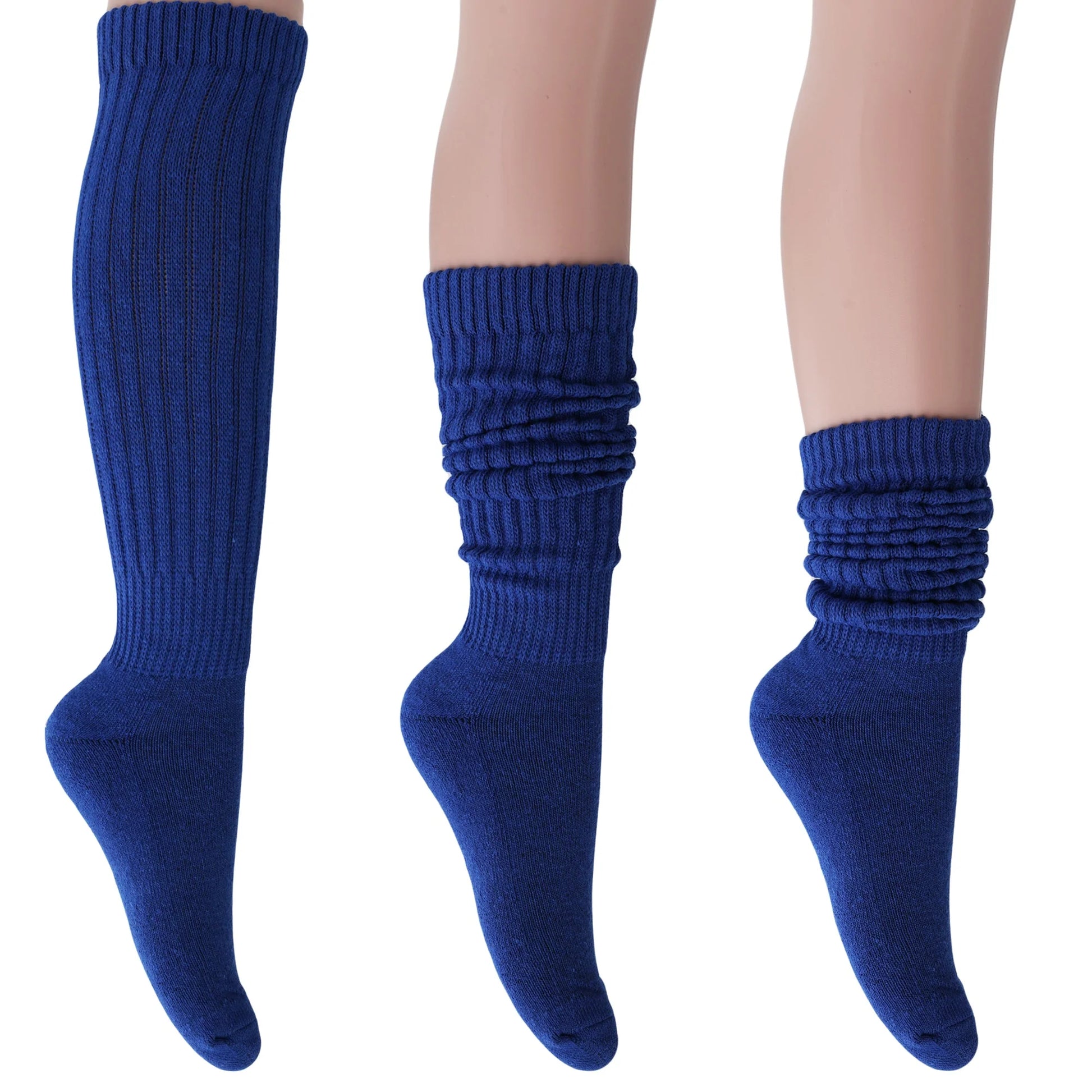 Women'S Extra Long Heavy Slouch Socks – 6 Pairs, Size 9-11 | Soft Cotton, Retro & Versatile