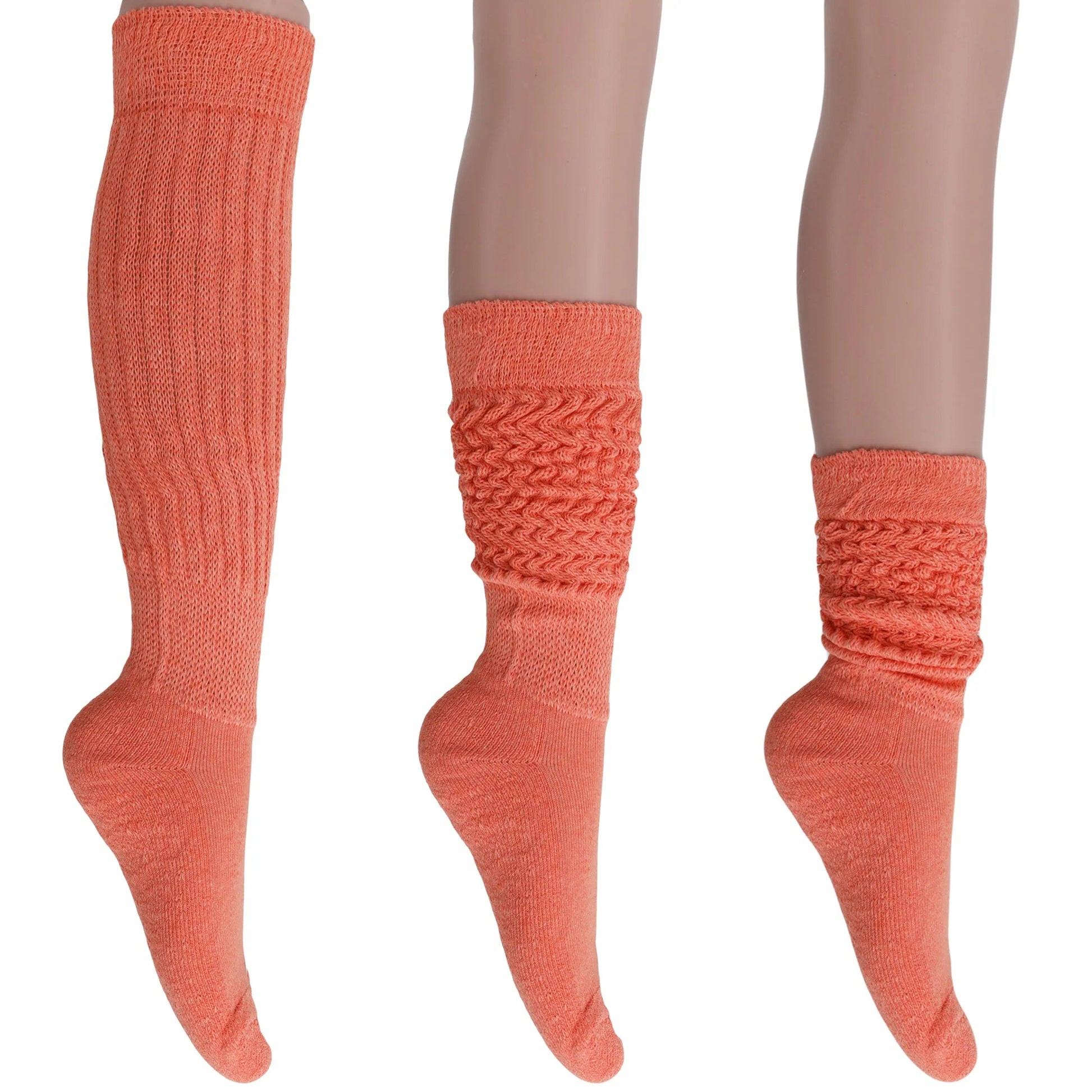 Women'S Extra Long Heavy Slouch Socks – 6 Pairs, Size 9-11 | Soft Cotton, Retro & Versatile