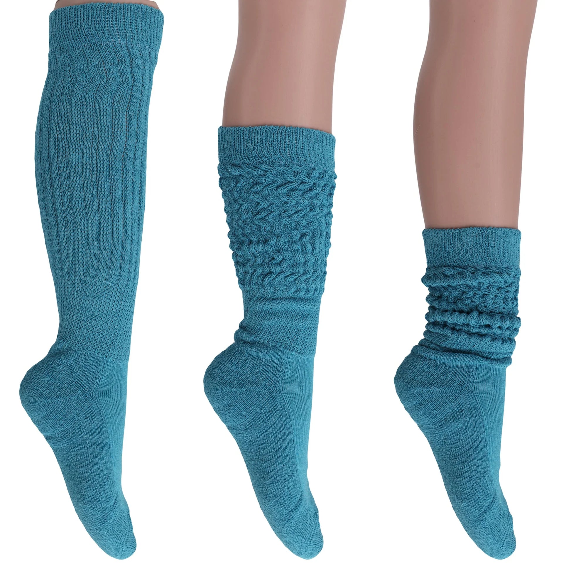 Women'S Extra Long Heavy Slouch Socks – 6 Pairs, Size 9-11 | Soft Cotton, Retro & Versatile