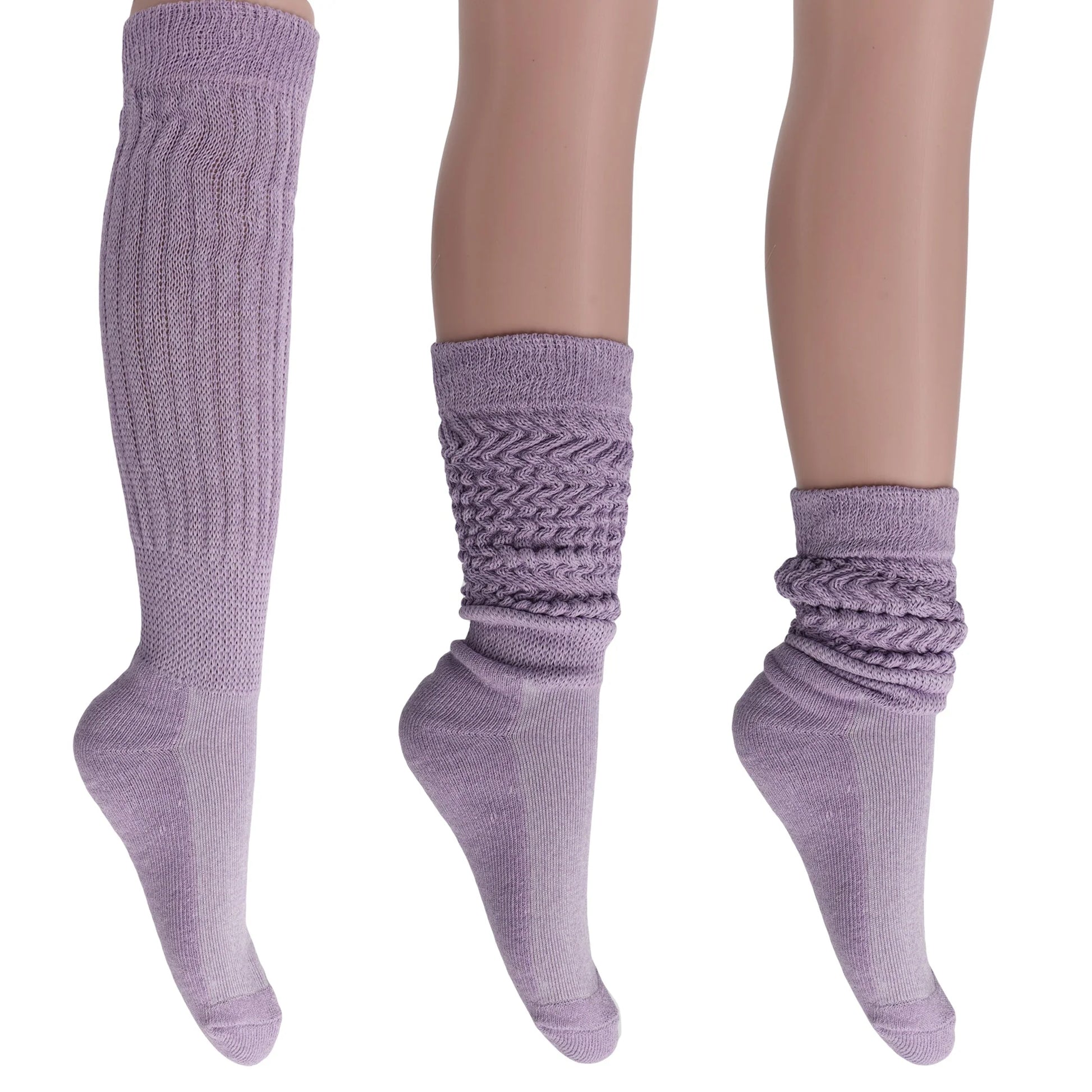 Women'S Extra Long Heavy Slouch Socks – 6 Pairs, Size 9-11 | Soft Cotton, Retro & Versatile